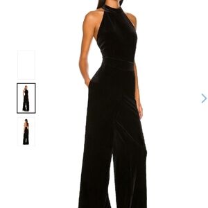 1. State Elegant Black Velvet Jumpsuit, Size 14